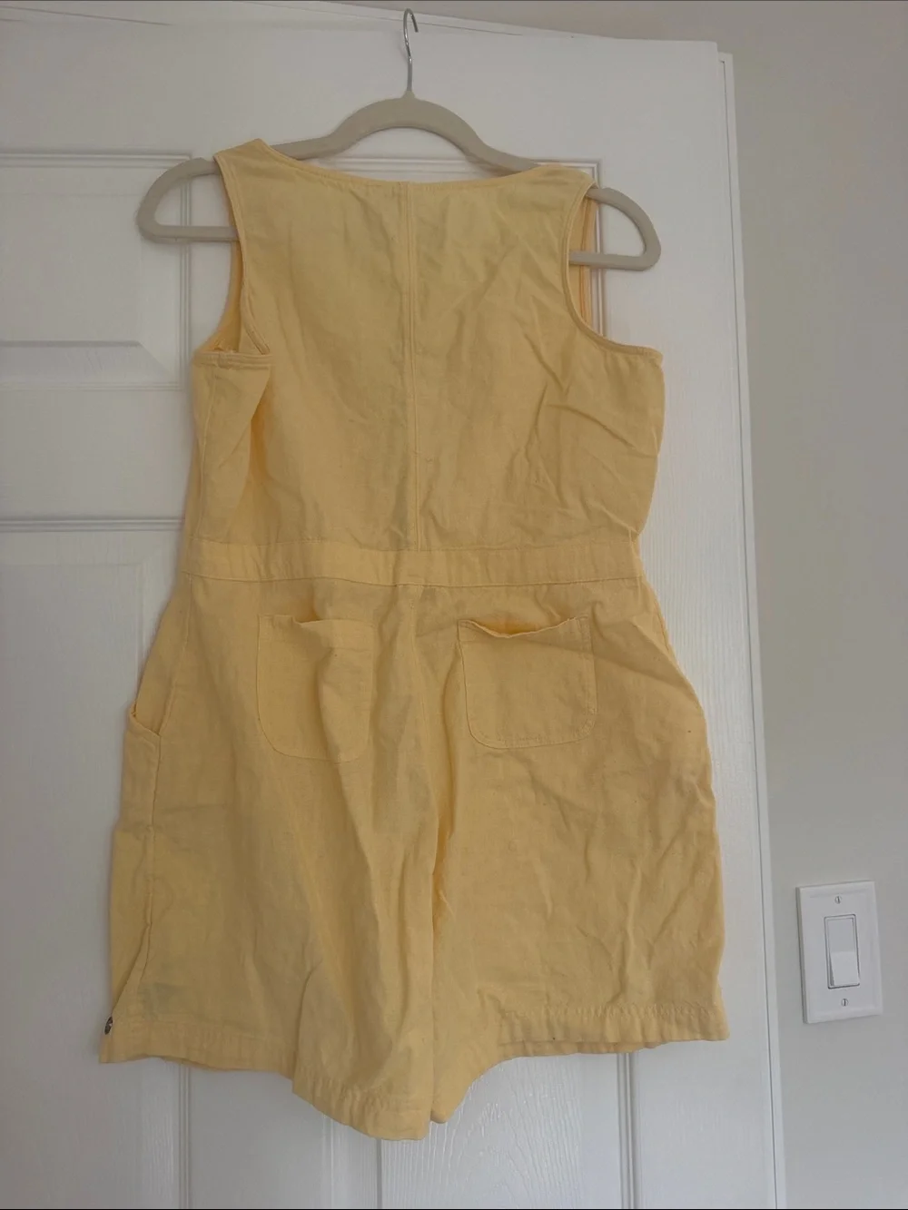 Roxy Yellow Sleeveless Girls' One-Piece Romper with Front Zip
